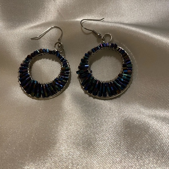 Beaded Elegance Earrings made with Surgical Steel - Picture 7 of 7